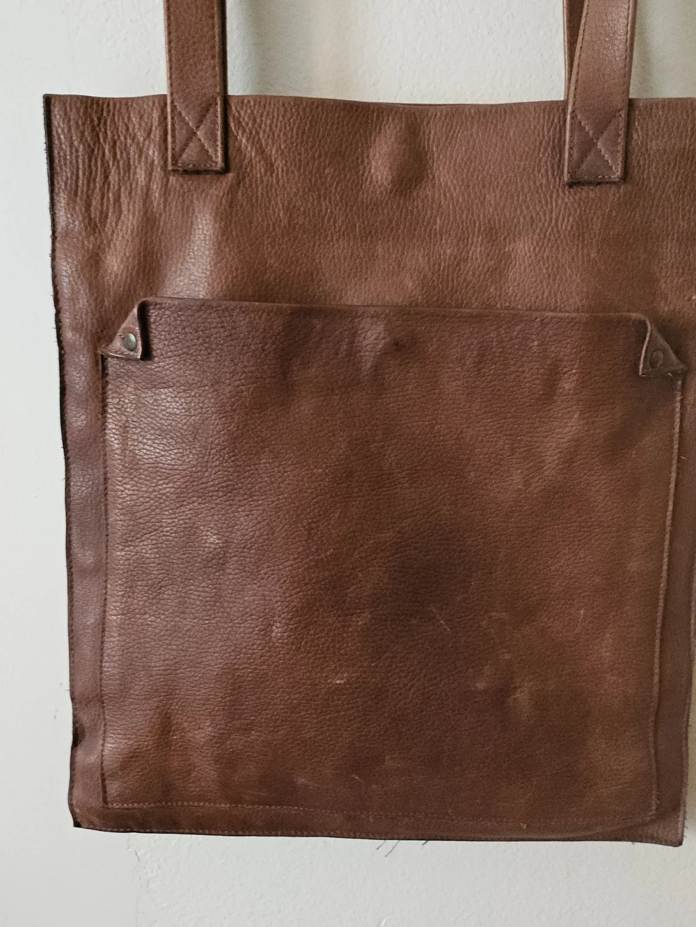 Classic Brown Leather Tote Bag 160